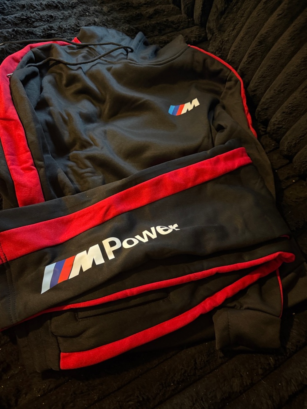 BMW Black and Red M Power Tracksuit Set